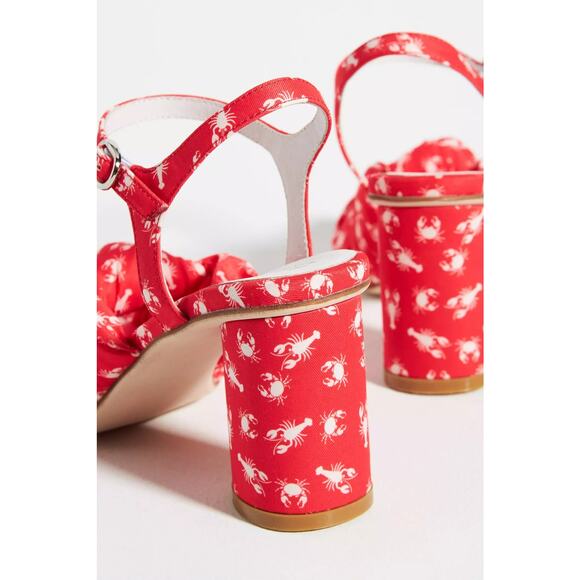 NEW Jeffrey Campbell Printed Knot Heel Sandals - Picture 4 of 4